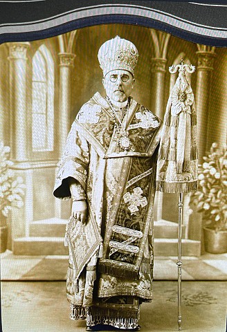 Metropolitan John during a visit to his Cathedral of St. Vladimir in Philadelphia in the 1940s